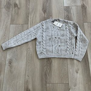 Zara ring sweater light gray